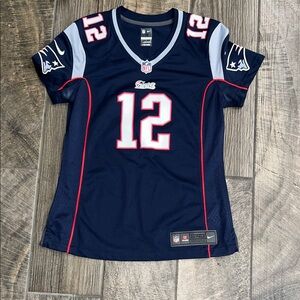 Nike Navy Blue Patriots Jersey with Red and White Accents